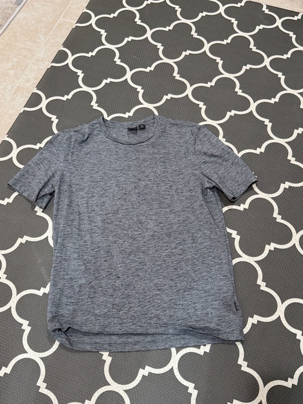Hugo boss Men's Heather Grey Short Sleeve Crew Neck Shirt